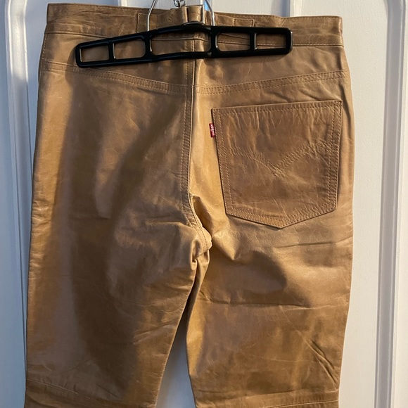 Levi's Tan leather Pants - Picture 1 of 4